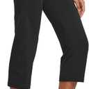 baleaf Womens Capri Pants with Pockets Yoga Capri Leggings High Waist Wide Leg Crop Exercise Workout Summer Pants (Black, S)