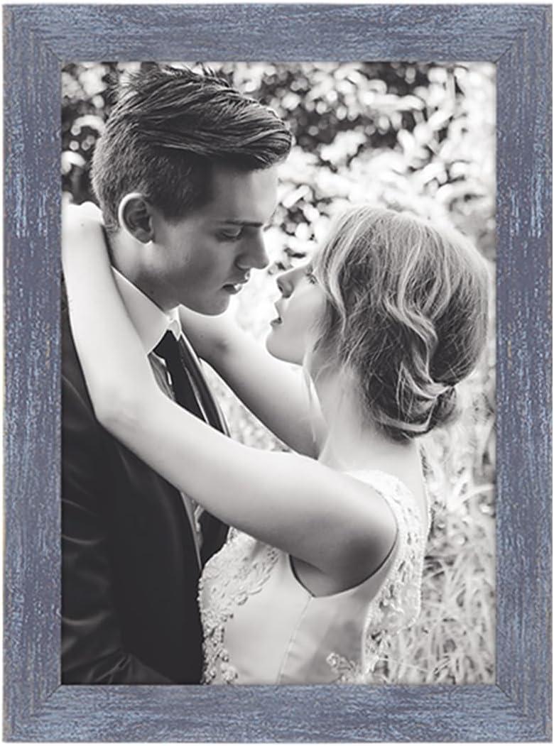 5.5x8.5 Picture Frame Blue, Rustic Natural 8.5x5.5in Photo/Portrait/Poster/Art Frame, Wall Hanging/Tabletop, Horizontal/Vertical Display Gallery Family Wedding Memorial Pic Frame Gift 5.5x8.5 Picture Frame Blue, Rustic Natural 8.5x5.5in Photo/Portrait/Poster/Art Frame, Wall Hanging/Tabletop, Horizontal/Vertical Display Gallery Family Wedding Memorial Pic Frame Gift