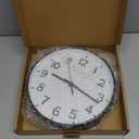 Modern Wall Clock, 10 Inch Digital Wall Clocks Battery Operated, Round Non Ticking Silent Analog Clock for Bedroom Living Room Kitchen Office Gym Classroom Decor,Black Battery Clock