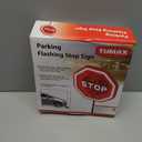 Parking Garage Flashing Stop Sign - Stop Sign for Garage Parking, Adjustable Height Parking Assist, LED Garage Car Stop Indicator, 1-Pack