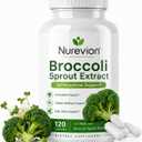 Broccoli Sprout Extract Sulforaphane, Gentle Formula with Vitamin C & Brussels Sprouts Extract, for Daily Wellness & Nutritional Balance, Non-GMO, Gluten Free, 120 Vegan Capsules