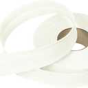 MECCANIXITY 1 Inch Single Fold Bias Tape Polyester Continuous Bulk Bias Tape for Sewing,Seaming Quilting Hemming Binding Crafts (Creamy White 15 Yards)