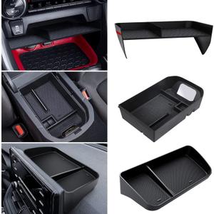 Upgraded Center Console Organizer Compatible with Toyota RAV4 2025 2024 2023 2022-2019 Interior Accessories, Armrest Storage Box, Dash Storage Tray(Not for New 10.5'' Multimedia Display)-3pcs