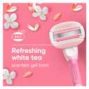 Gillette Venus ComfortGlide White Tea Women's Razor, Handle + 4 Blade Refills, Holiday Gifts for Women