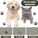 Dog Food Mats for Floors Waterproof, Pet Water Bowl Mats Pet Feeding Absorbent Placemats Plaid 16 * 24 inch