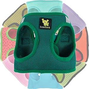 EcoBark Dog Harness - Teacup Dog Harnesses for XXXS, XXS, XS, and Small Dogs - Step in Soft Mini Body Halter - Puppy Harness- Toy Breed Dog Harness Vest Under 5 pounds lbs (Forest Green) (XXXS- 2 to 3 lbs- Chest up to 10 in (Pack of 1))