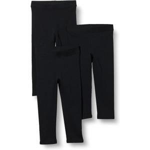 Amazon Essentials Big Girl's Girls' 3-Pack Leggings Pants, black/black/black, XL (12)