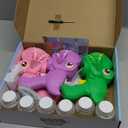 3-Pack Gifts for Girls Bubble Gun - Auto Light Up Bubble Machine with Refills for Kids Toys Girls Ages 6-8 Birthday Gift Party Favors Eassentials Easter Stocking Stuffers Valentine (Green+Pink+Purple)