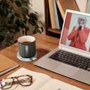 2 x Coasters Set of 6 with Holder,Coastal Themed Beach Lover Gifts for Her.Absorbent Ceramic Drink Coasters with Cork Base for Tabletop Protection Home Decor & Housewarming Gifts for New Home