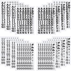 Zonon 1408 Pcs Black Iron on Letters and Numbers 0.75 Inch Heat Transfer Letters Numbers Adhesive Applique DIY Fabric Vinyl Alphabets for Clothing Printing Crafts Decorations, 16 Sheets