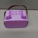 Mgaolo Upgraded Mini Karaoke Machine Toy for Kids, Portable Bluetooth Speaker with 2 Wireless Mics, Emoji & Colorful LED Lights, Home Travel & Party Play Gifts for Boys Girls (Purple)