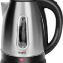 Stainless Steel Electric Kettle, 1.8 Liters Tea, Coffee Kettle & Hot Water Boiler, 360 Swivel Base, BPA Free, Auto Shut-Off, Boil-Dry Proof, 1100W