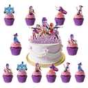 25 Pcs Cartoon Cake Decorations, Cute Happy Birthday Cake Toppers, Perfect for Theme Parties, Birthday Celebrations, and Holiday Festivities