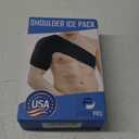 Shoulder Ice Pack Wrap (XL) for Pain Relief, Reusable Cold Therapy Wrap for Tendonitis, Swelling, Rotator Cuff, and Recovery Black