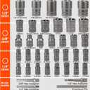THINKWORK Bolt Extractor Kit, 38-Piece Nut Extractor Socket Set, 1/4" 3/8" 1/2" Drive Rounded Bolt Remover, Lug Nut Removal Tool for Damaged, Rusted, Rounded-Off, Stripped Fasteners