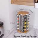 Revolving Spice Rack Set with 20 Spice Jars, Kitchen Spice Tower Organizer for Countertop or Cabinet -- Carousel Storage Includes 386 Spice Labels -- Desktop Rotating Seasoning Organizer