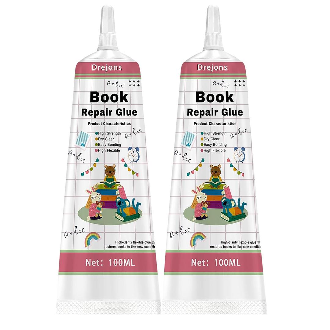 Book Glue, Book Binding Glue, Book Repair Glue with Precision Tip