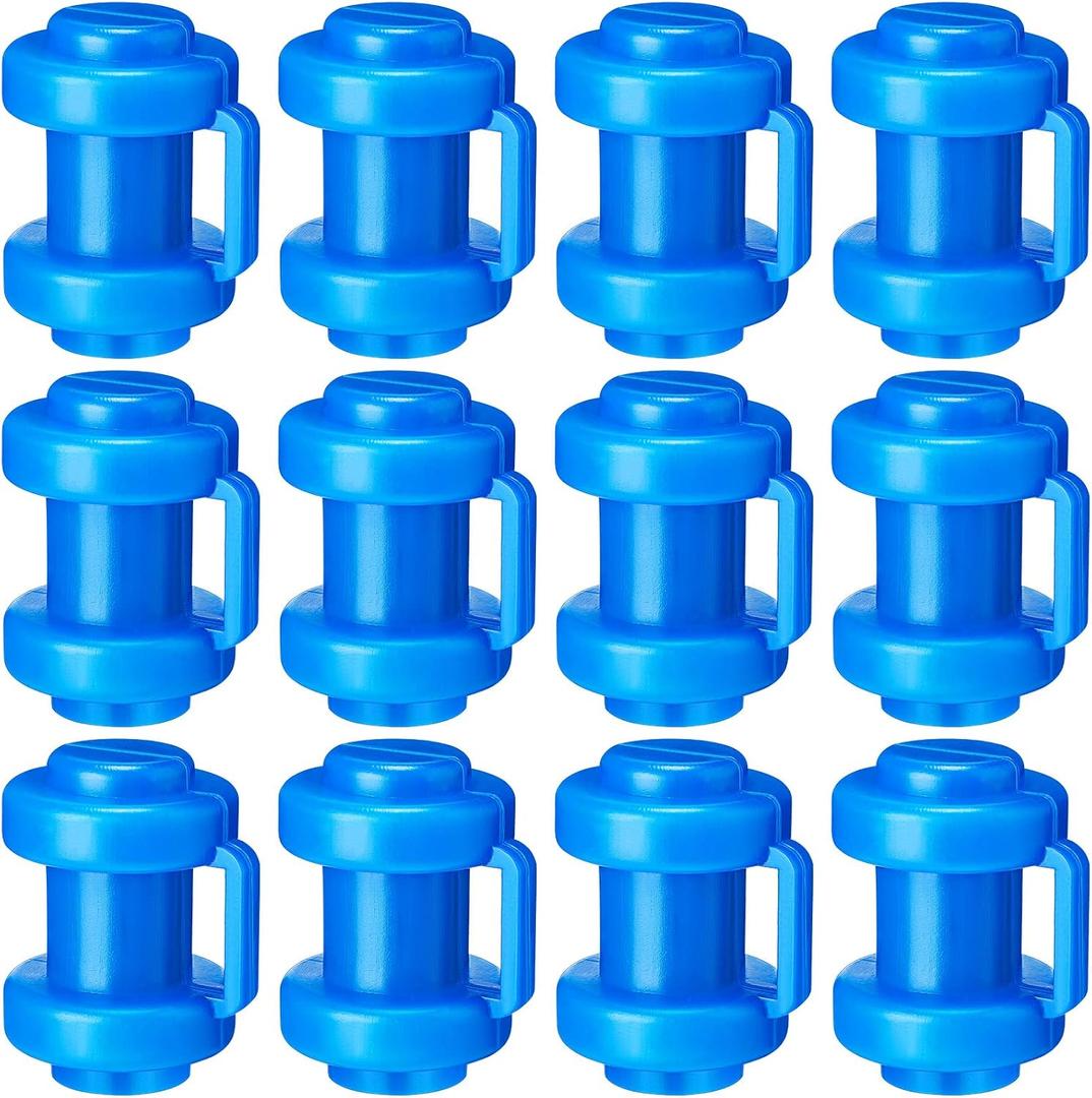 12 Pcs Trampoline Pole Caps 1 Inch in Dameter Enclosure Poles Caps Trampoline Net Pole Cap Replacement Enclosure Poles for Net Hook Safety Accessories, Blue
