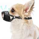 Dog Muzzle for Small Dogs - Soft Nylon Breathable Muzzle for Small Dog with Air Mesh | Adjustable Dogs Muzzles to Prevent Biting | Puppy Mussels for Grooming Barking Chewing Allows Panting Drinking Small