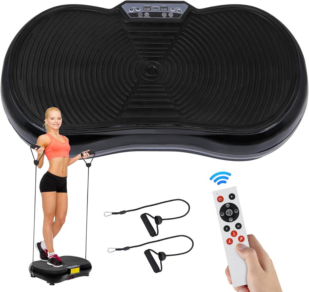 ZENY Vibration Plate Exercise Machine, Whole Body Workout Vibration Fitness Platform for Weight Loss, Toning Wellness, Home Gym Equipment (Black)