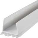 M-D Building Products Vinyl Cinch U-Shape Door Bottom Seal, Slide-On Weatherstripping Draft Stopper, Easy to Install, Fits 36 x 1-3/4 Doors, Fills 3/8- 3/4 Gaps, 43336, White