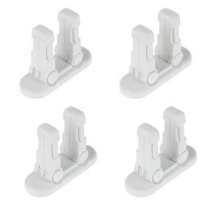 Improved Childproof Door Lever Lock（4 Pack）Prevents Toddlers from Opening Doors. Durable ABS with Adhesive Backing. Simple Install, No Tools Needed