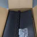 Car Parking Guide Mat, Durable Self Adhesive Anti-Skid Rubber Parking Mat, Wheel Stopper, 2 Pack FoldingTire Guides for Cars, Trucks, 23.6''x15.7''x2.8'' Black with Reflective Strips