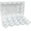 WIKDAY Egg Cartons Cheap Bulk 100 Pack 12 Count Plastic Clear Dozen Reusable Empty Egg Containers for Chicken Eggs Storage 