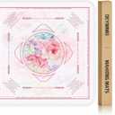 Deyimmei Neoprene Mahjong Mat for Table 31.5"x31.5" - Non-Slip, Noise Reduction Cover with Storage Pockets, American Rules & Crease-Free Rolled Shipping, Soft Petals 
