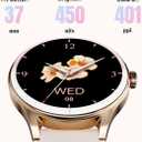 TOOBUR Smart Watch for Women, 40mm HD Smartwatch, Compatible with Android & iOS, Answer/Make Calls, Fitness Watch with Step/Calorie/HR Tracker, IP68, Gorgeous & Comfy, Gift for Women, Beige