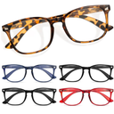 CCVOO Reading Glasses for Women/Men, Eyeglasses, Blue Light Readers for Women/Men, Computer Eye Glasses, Cheaters, C3 Mix Color: 2 Black/Turtle/Red/Dark Blue, +1.25