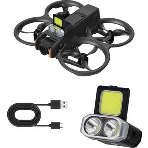 Strobe Light for DJI Avata 2/Avata, Universal LED Searchlight & Anti-Collision Night Flying Light, Tactical Spotlight for Enhanced Visibility and Navigation Fits DJI Mini 4 Pro/Mini 3 Pro/Mni 2/Air 3/Air 2S/Mavic 3/Mavic 2, Avata 2