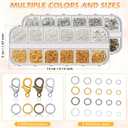 PAXCOO Jewelry Making Kit, 1260 Pcs Assorted Color Jump Rings & Lobster Clasps with Tools & Pliers for Necklace Repair