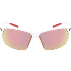 Nike EV1125-106 Skylon Ace Sunglasses Shiny White Frame Color, Grey with Red Mirror Lens Tint