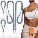 4-IN-1 Phone Lanyard + Wrist Strap, Adjustable 15-31 inch Cell Phone Lanyard with 2 Tether Tabs for iPhone,Smartphone