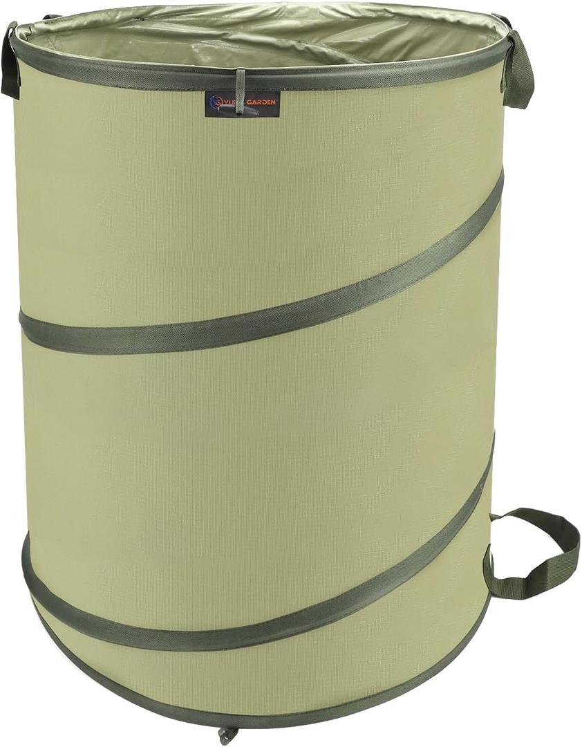 YUDI & GARDEN 45 Gallon Collapsible Garden BagCollapsible Trash CanCamping Trash Can, Use for Gardening Cleanup or Party Waste and Outdoor Activities