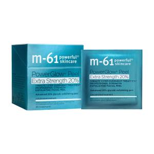 m-61 PowerGlow Peel Extra Strength 20% - Professional Strength 20% Glycolic Acid Exfoliating Facial Peel | Intense Resurfacing Overnight Treatment | Derm & Allergy Tested | Made in USA