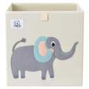 Foldable Animal Cube Storage Bins Fabric Toy Box/Chest/Organizer for Toddler/Kids Nursery, Playroom, 13 inch (Cute Elephant)
