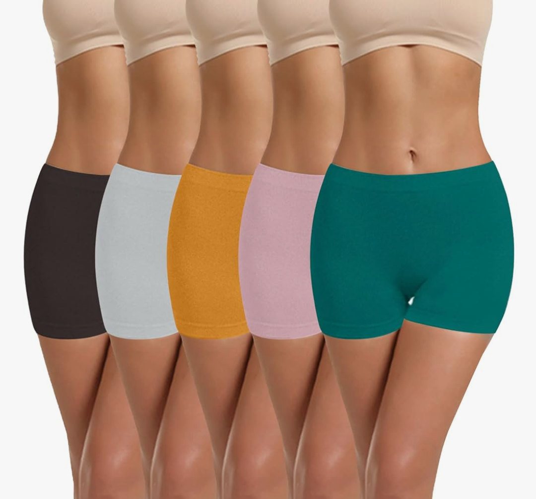 LALESTE Women Cotton Boy Shorts Panties Comfortable Wicking Boxer Briefs Underwear 5 Pack XL