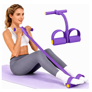 Pedal Resistance Bands with Handles for Women, 6Tube Durable Pedal Exerciser for Home & Office Workout, Natural Rubber Resistance Band for Full Body Toning, Training Abdomen, Waist, Arms & Legs