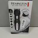 Remington All-in-One Grooming Kit, Lithium Powered, 8 Piece Set with Trimmer, Men's Shaver, Clippers, Beard and Stubble Combs, PG6025, Black