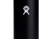 Hydro Flask Water Bottle - Insulated Stainless Steel - Straw Lid, Non Spill, Leakproof 24 Oz Black