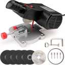 Mini Miter Cut-Off Chop Saw for Metal Cutting, Arrow Shafts, Wood Crafts, Hobby Miniature Model Making, Small Electric Table Saw Tool, 223/5.56 Brass, Cuts Max. 1/2" High x 1/2" Wide