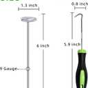 6 Inch Circle Top Landscape Staples, 9 Gauge Galvanized Steel Heavy Duty Yard Pins for Outdoor Gardening Weed Barrier Sod Fabric (100 Pack)