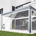 Clear Tarp 10' x 16', 15 OZ Clear Vinyl PVC Tarp Waterproof Tarpaulin 100% Transparent PVC Tarps Upgrade to Double The Cold Resistance-Temperature from -5F to 140F