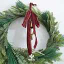 MEEDEE Rust Red Velvet Ribbon 2 Inch Vintage Frayed Ribbons 2 Rolls 4 Yards Crinkle Rust Ribbons Silk Velvet Ribbon for Christmas Tree, Gift Wrapping, Holiday Decor, Wedding Favors