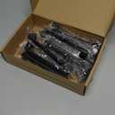 Ravinte Hardware 10 Pack Matte Black Cabinet Pulls, 5 Inch (128mm) Hole Center Zinc Alloy Drawer Handles for Kitchen Cabinets, Cupboards, Dressers, Square Solid Metal Hardware