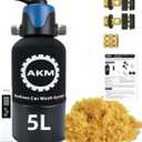 AKM Spotless Water System for car wash,Pre-Filled with DI 5L Resin, DI Water System,Garden Hose Quick Connector, Deionized Water System for RV, Vehicles, Motorcycles, Bikes, Boats,, Water Deionizer 5L with BYPASS