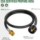 4ft Propane Hose Adapter 1lb to 20lbPropane Adapter 20lb to 1lb Converter, Propane Tank Adapter Hose 20 lb to 1 lb for Weber Q Grill/Coleman Stove/Blackstone Griddle/Buddy Heater/Weber Traveler