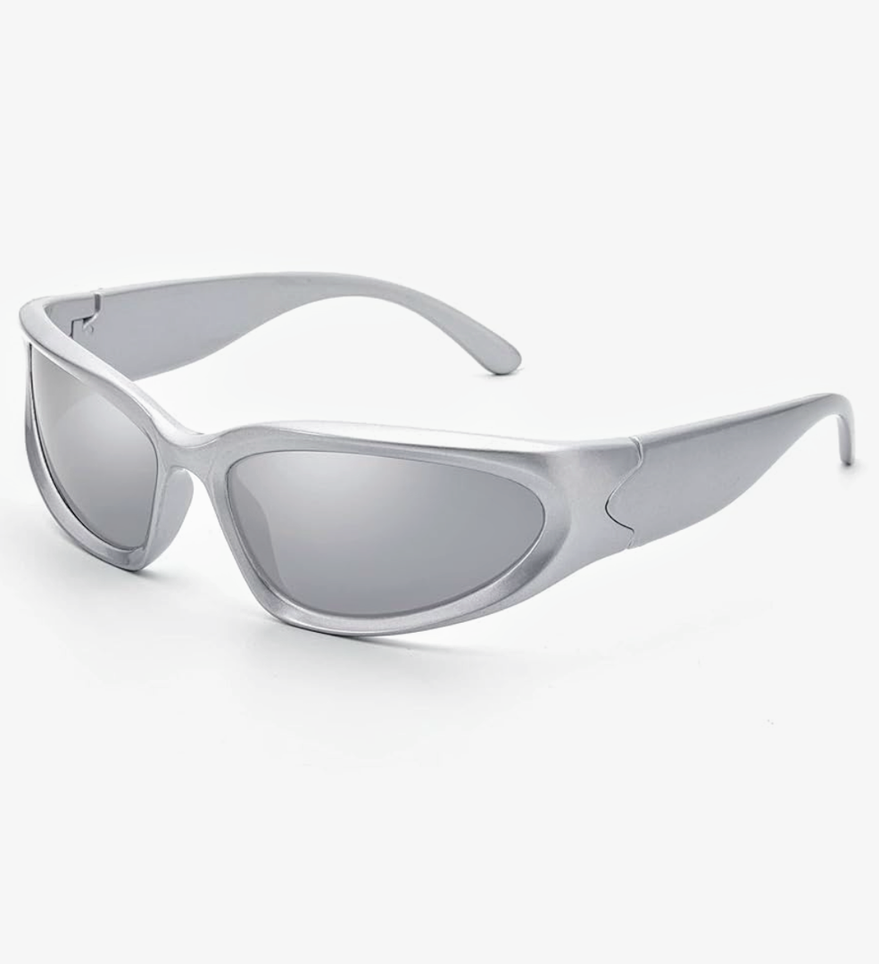 LIKSMU Wrap Around Street Fashion Sunglasses for Women Men Swift Oval Trendy Y2K Shades